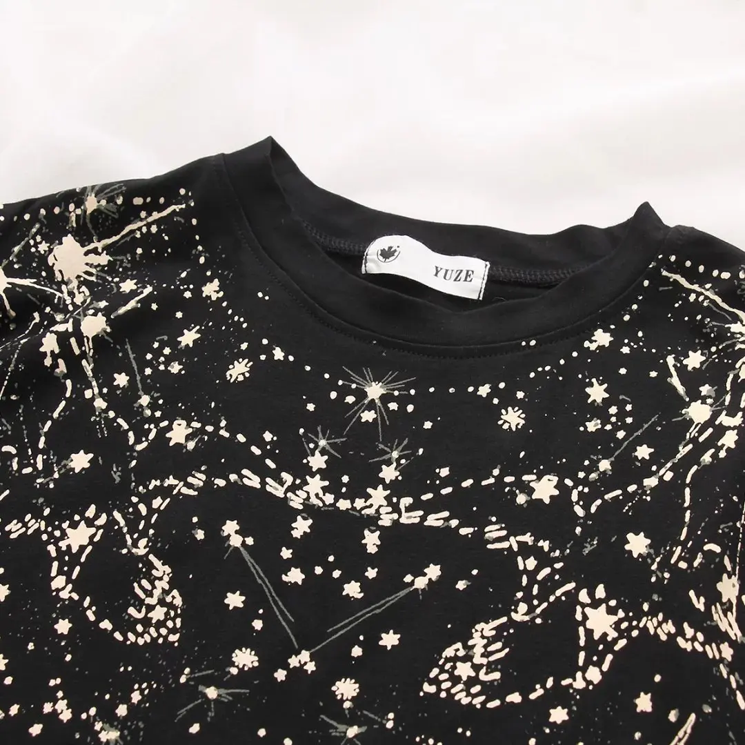 2017 new summer sky and the wind all-match T-shirt printing head neck female set thin coat | Женская одежда