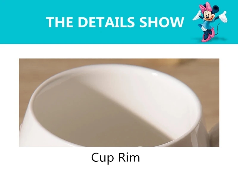 2pcs/Lot Ceramic Couple Mugs Cartoon Mickey Minnie Cups Creative Coffee Milk Tea Cup Christmas Gifts