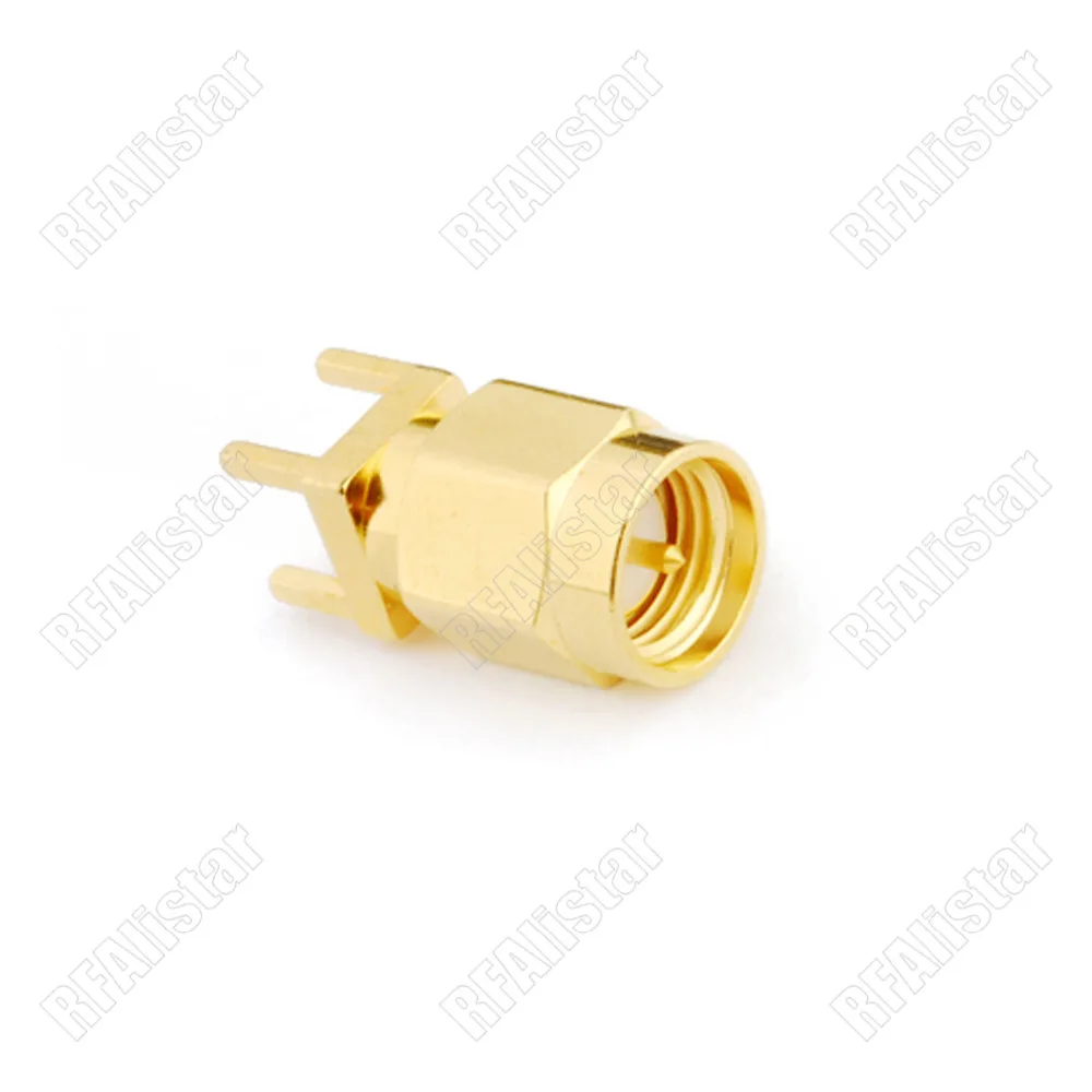 5 шт. SMA штекер через отверстие разъем Вертикальная печатная монтажная плата