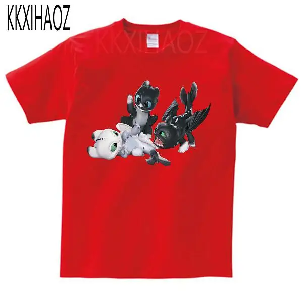 red childreT-shirt В году, распродажа. Летняя футболка Детские Топы И Футболки "Как приручить дракона 3" Спортивная одежда повседневная одежда детская футболка унисекс - Цвет: red childreT-shirt