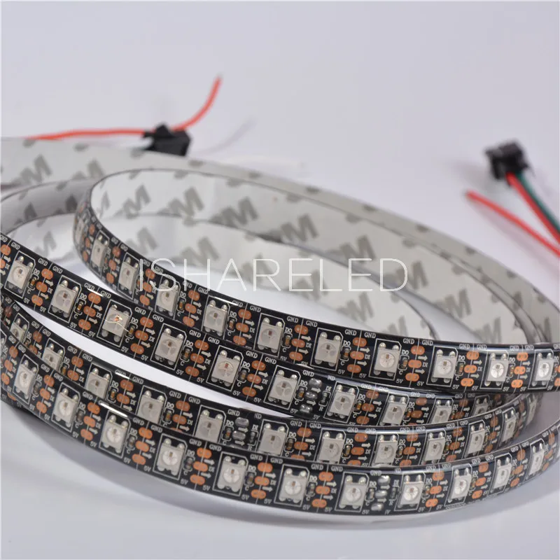 Светодиодная лента SK6812 5 м 74 светодиода/м RGB 5050 WS2812B черная/белая