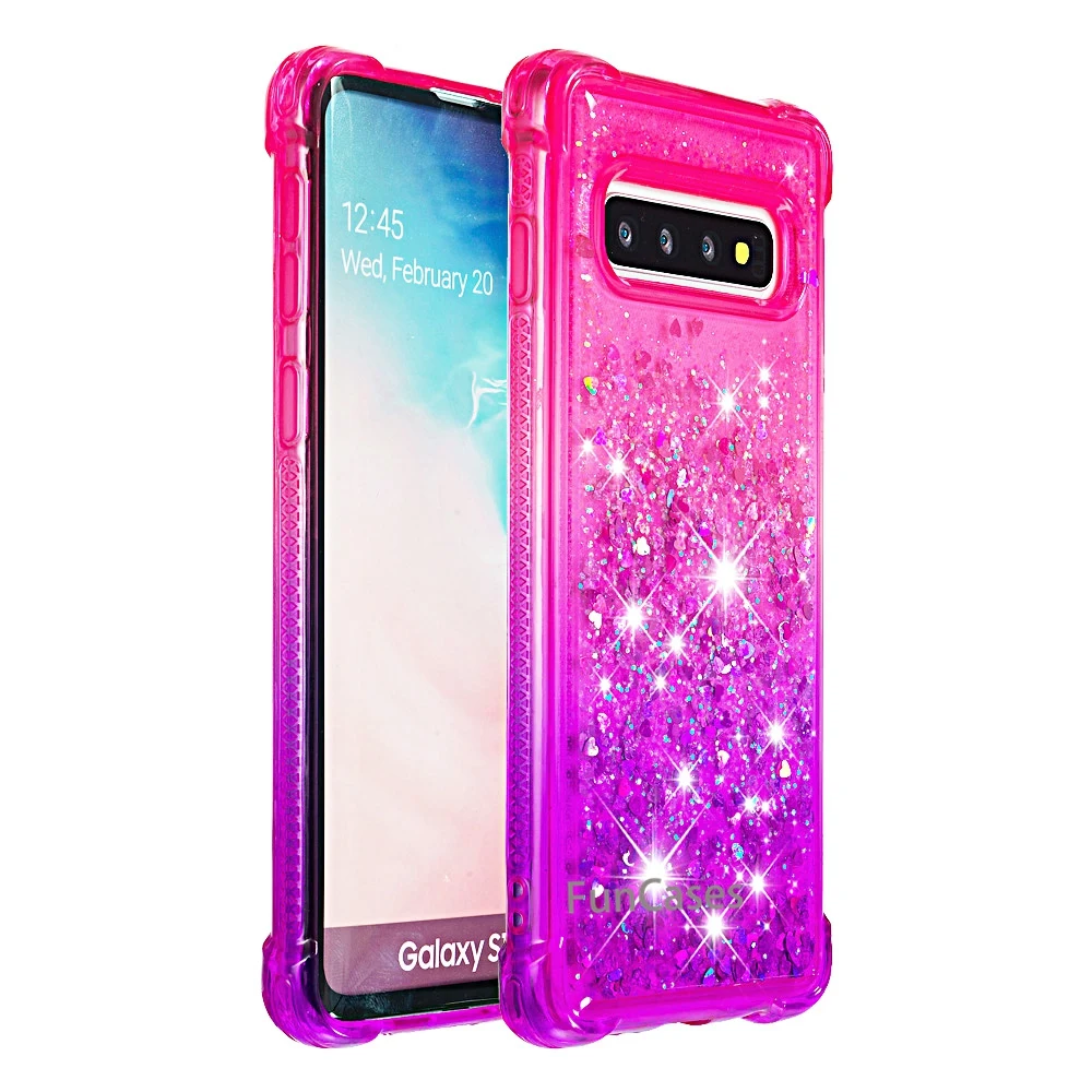 Жидкость для samsung Galaxy S10 чехол динамическая жидкость Star с сияющими блестками TPU