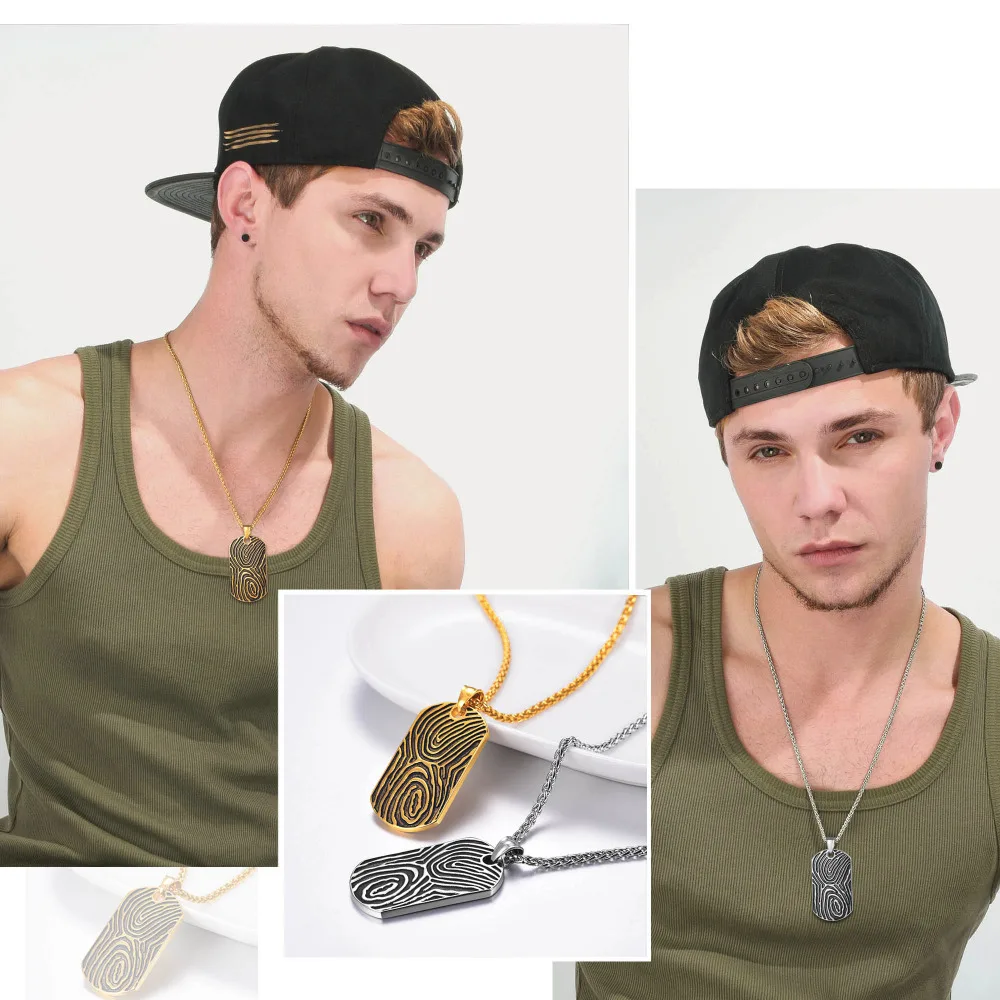 Креативные подарки ожерелья ожерелье с подвеской по отпечатку пальца и