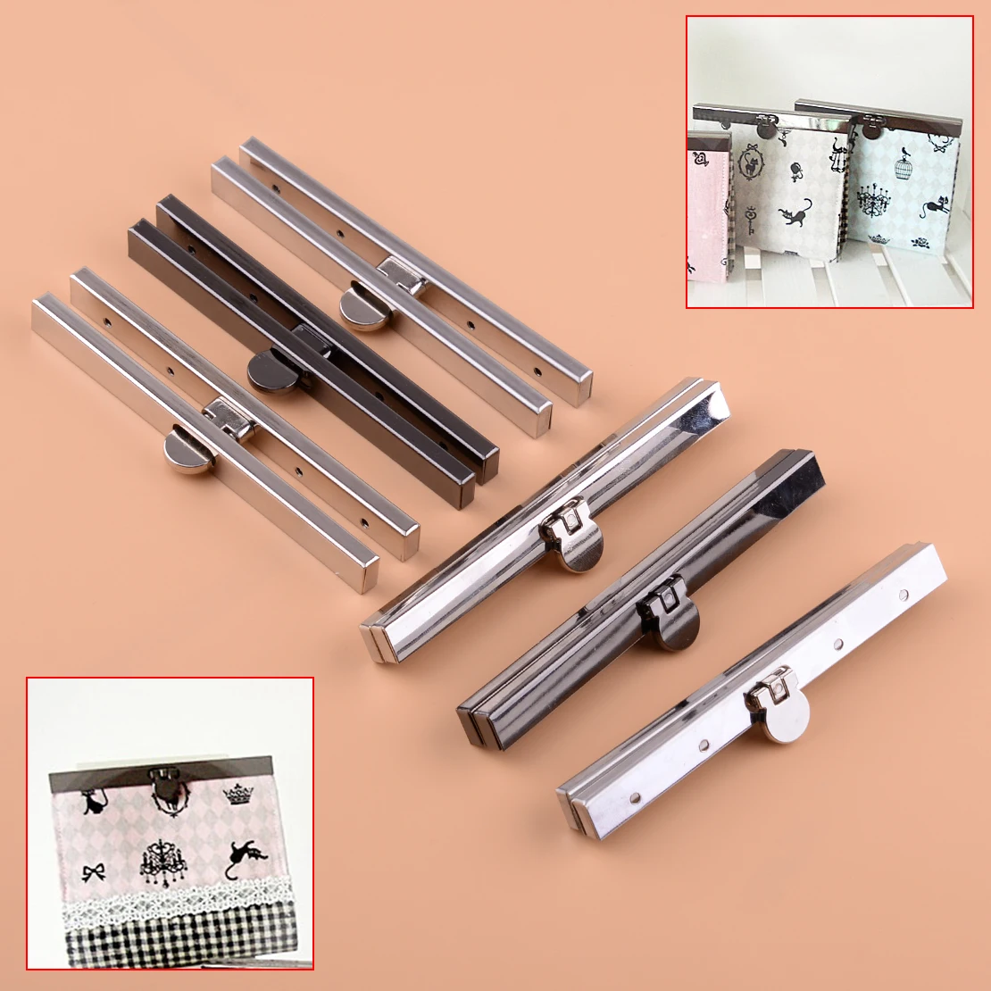 2 комплекта Кошелек Рамка для кошелька бар боковая полоса застежка 11 5 см с