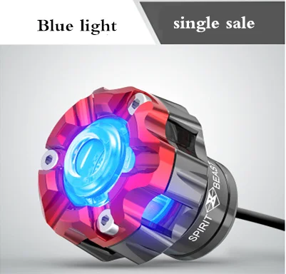 Red Blue light Защита от падения мотоцикла, светодиодный фонарь с ЧПУ из алюминиевого сплава, рамка, ползунок, защита от Краш двигателя, защитная накладка, SPIRIT BEAST - Цвет: Red Blue light