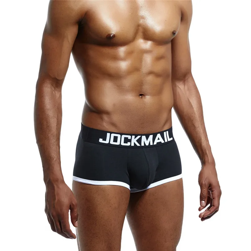 JOCKMAIL, фирменное Мужское нижнее белье, боксеры, шорты для геев, с мешочком для пениса, cueca, боксеры, calzoncillos hombre, мужские боксеры, шорты, трусы для сна