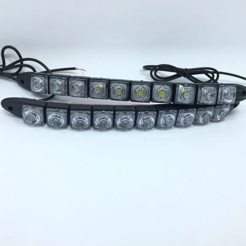 2x10 светодиодный гибкий DRL дневный ходовой светильник Дневной лампа для