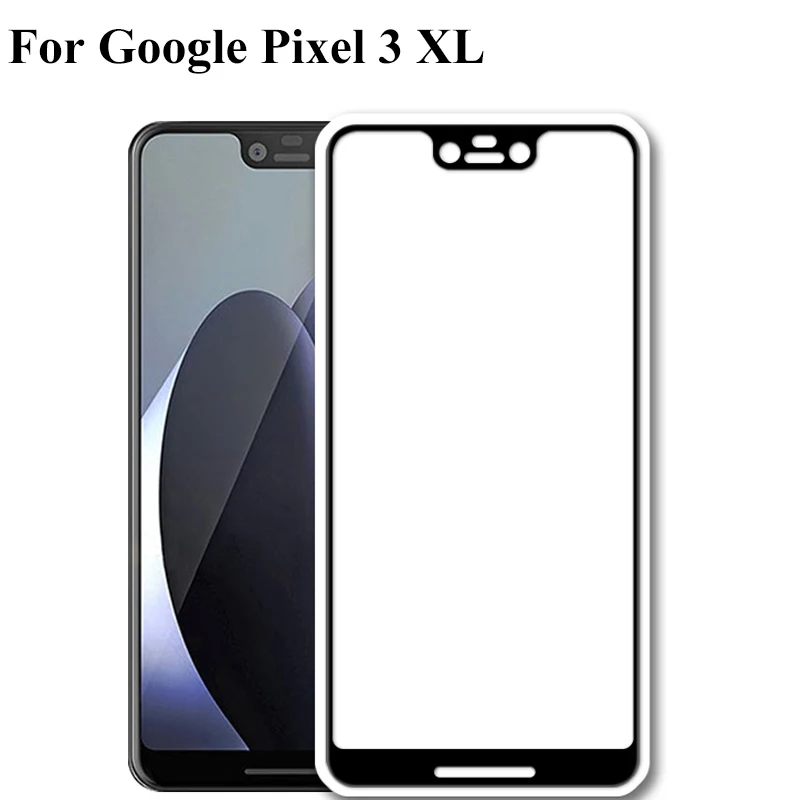 Черное закаленное стекло с полным покрытием для Google Pixel 3 XL 3XL протектор экрана
