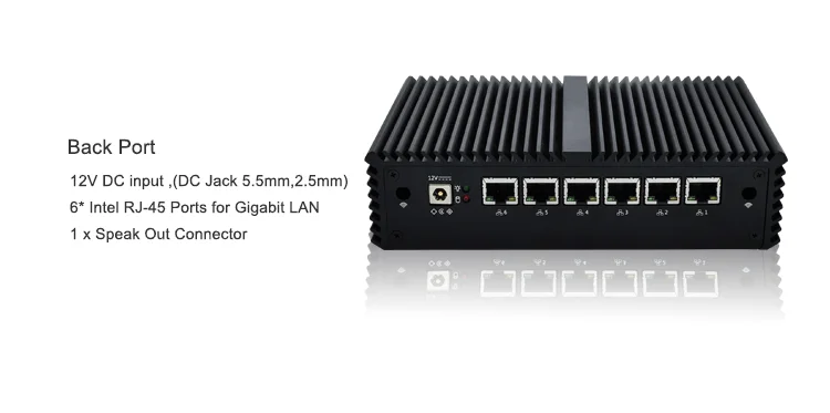 6 Lan межсетевой экран Micro Appliance Core I7-7500U кэш 4 м, до 3,50 ГГц AES-NI