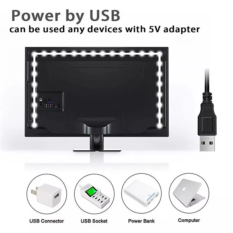 Светодиодный комплект подсветки для телевизора 5 в пост. Тока USB 5050SMD ТВ фона