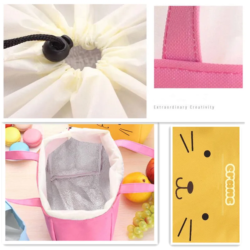 Милый мультяшный Ланч-бокс для детей Женская Термосумка еды пикника путешествия