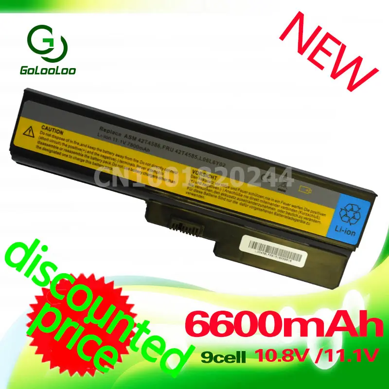 Golooloo 6600 мА/ч батарея для lenovo G550 G430 G430A G430L G430M G450 G450A G450M B460 B550 G530 G530A G530M G555 N500 B460|battery for