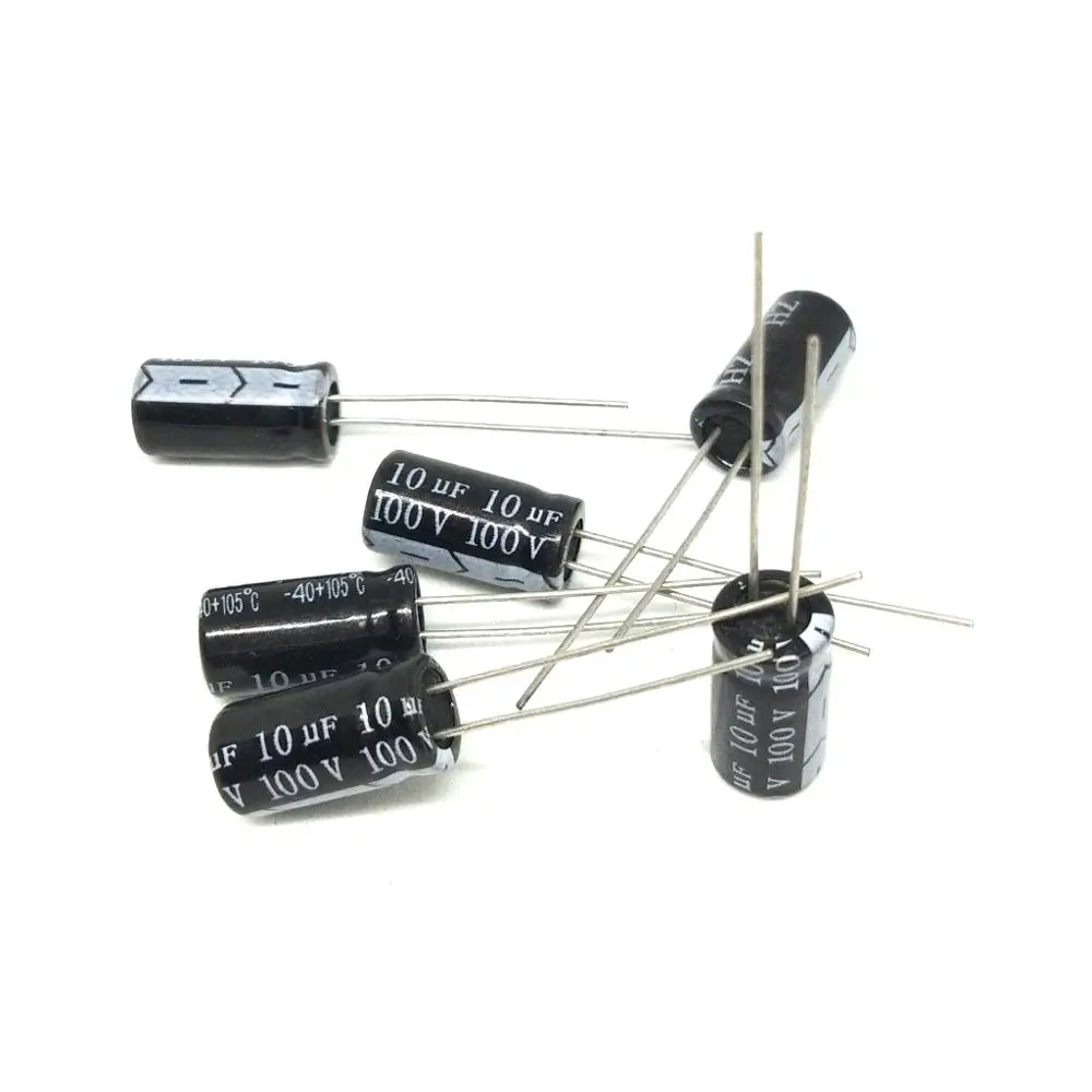 

Высококачественный Алюминиевый электролитический конденсатор 100 шт./лот 100 в 10 мкФ 6*12 мм 10 мкФ 100 в DIP IC...