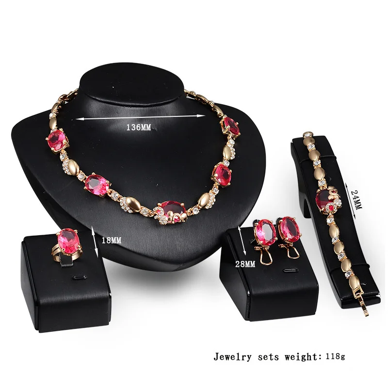 Комплект из колье браслета кольца и сережек с фианитом|brand jewelry sets|designer setfashion set |