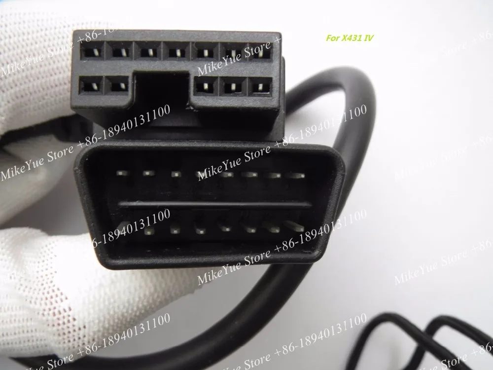 100% ORIGINAL for LAUNCH X431 IV Mitsubishi Hyundai -12+16 OBD II Cable OBDII Adaptor 12 16 OBD2 Cables 2 | Автомобили и