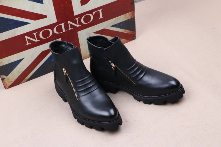 Брендовые мужские ботильоны; botas hombre; модные мужские кожаные ботинки «Челси»; мужские теплые ботинки без застежки в байкерском стиле; Мужская Рабочая обувь