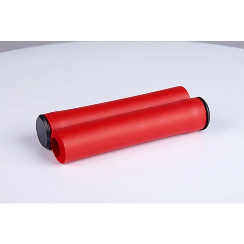 red 1 пара силиконовых Противоскользящих велосипедных ручек для горного велосипеда MTB Велоспорт мягкие сверхлегкие велосипедные ручки MTB велосипедные детали - Цвет: red