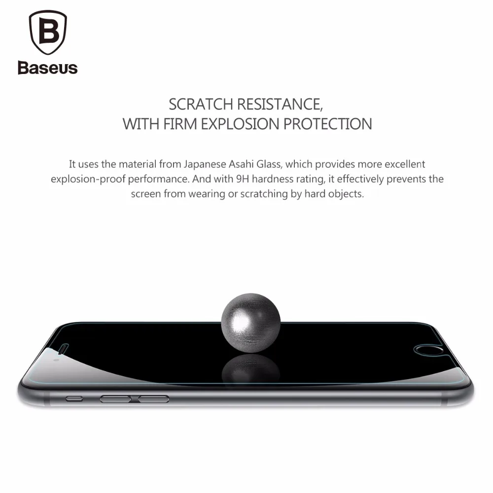 Baseus Закаленное Стекло Для iPhone 7 Plus 9 H Прозрачный свет Тонкий Защитный Экран