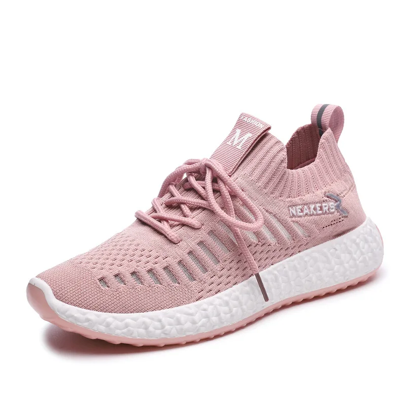 Fly Weaving Women Sneakers Shoes Classic 2019 White Breathable Mesh Sporty Walking Shoe Female Tennis Zapatillas Hombre | Обувь