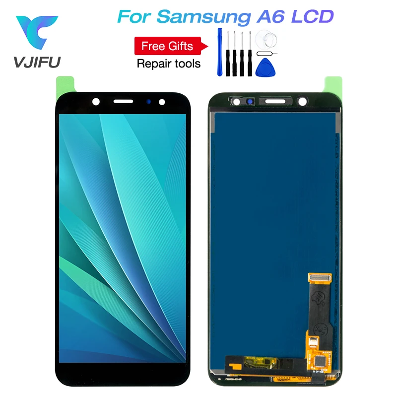 5,6 'для Samsung Galaxy A6 2018 A600 A600F A600FN ЖК-дисплей кодирующий преобразователь сенсорного экрана в сборе для SAMSUNG A6 2018 LCD