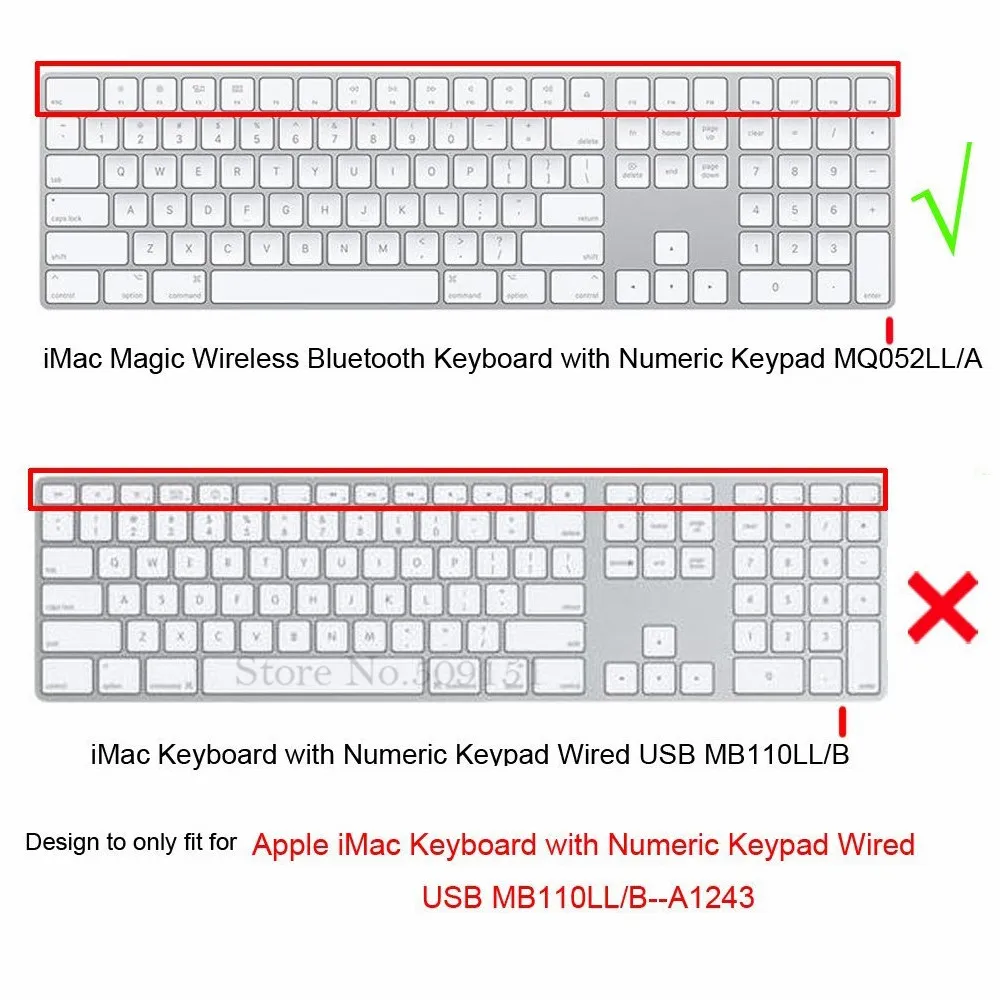 Новая волшебная клавиатура с цифровой клавиатурой MQ052LL/A A1843 защитная кожа клавиатура чехол для Клавиатура Apple Magic
