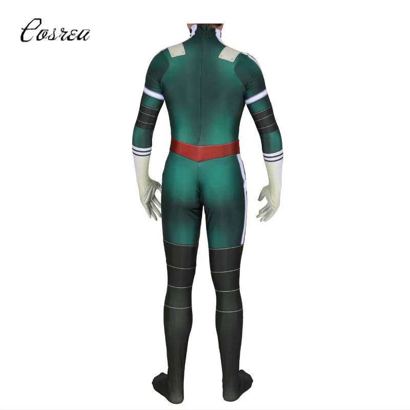Аниме My Hero Academy Косплей DeKu полный костюм костюмы-комбинезоны для взрослых боди на