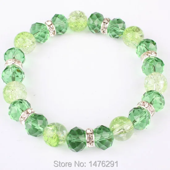 Разнообразные граненые взрывобезопасные бусины эластичный браслет 1 шт. |