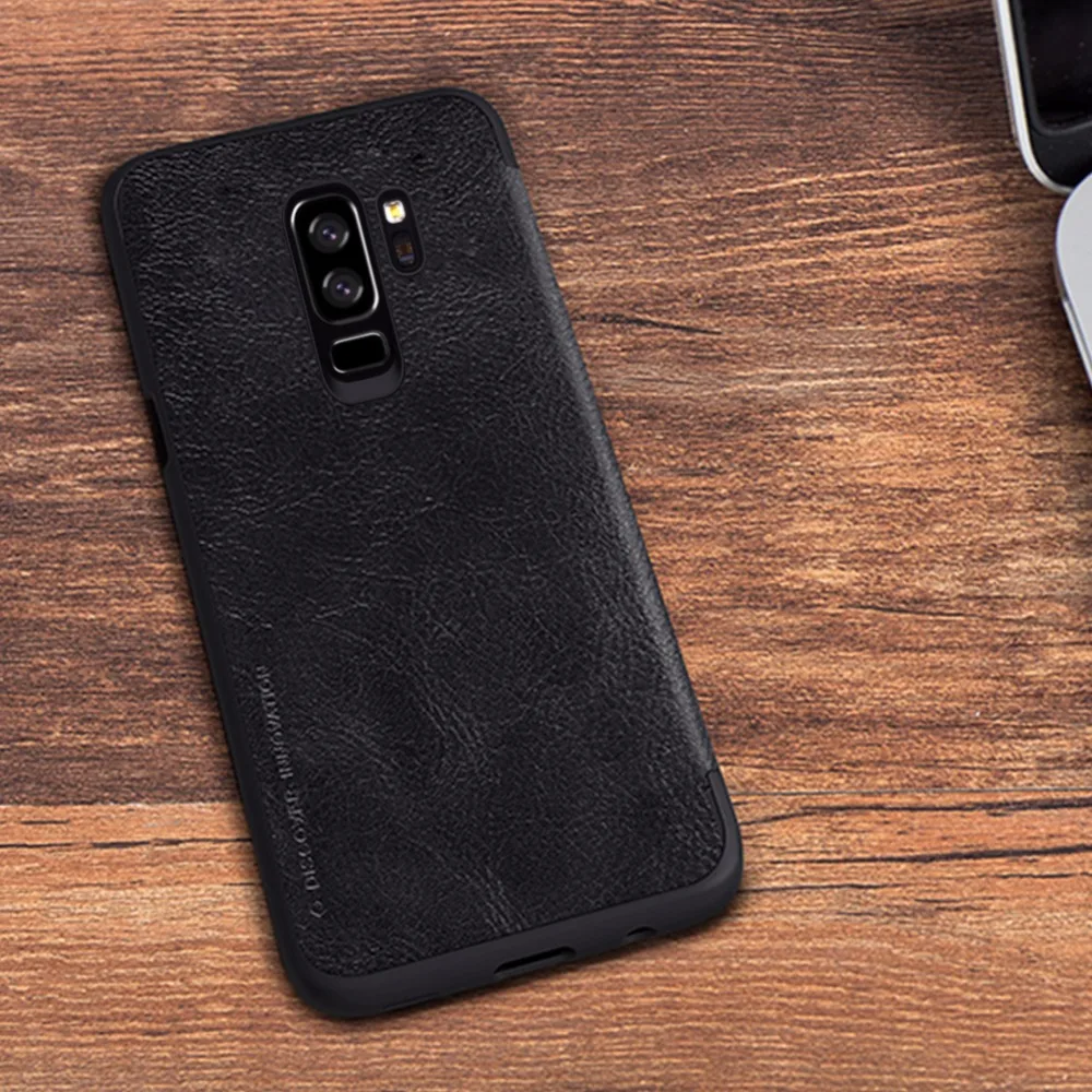 Для samsung Galaxy S9 Plus чехол Nillkin Qin винтажный Флип кожаный чехол Деловой чехол для телефона для samsung S9 S8 Plus S7 Edge Coque
