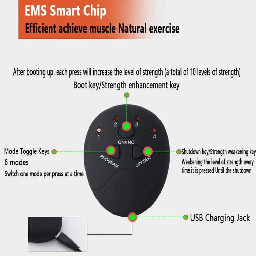 Аккумуляторный USB тренажер для тела|Встроенные тренажеры| |