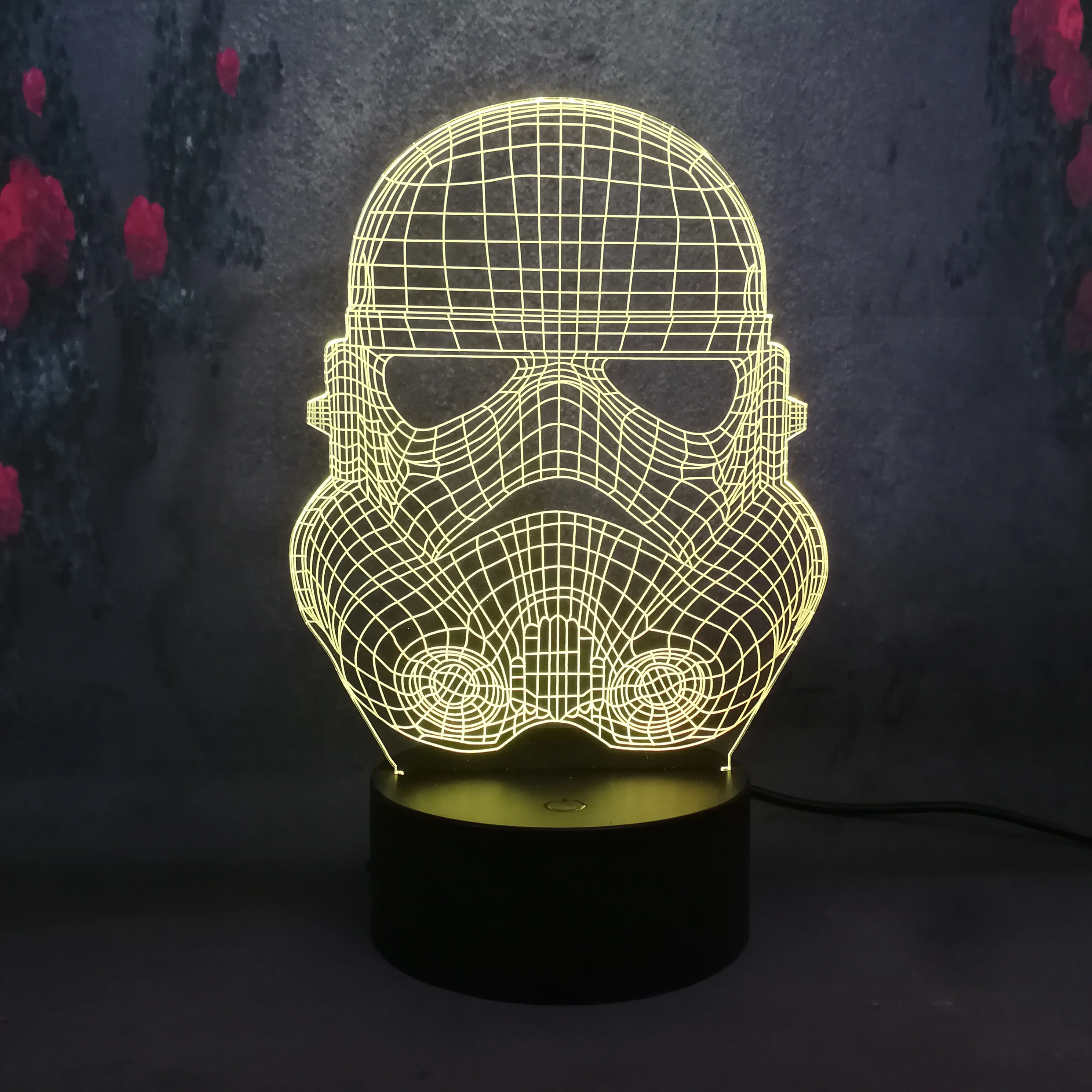 Бесплатная доставка Звездные войны Белый воин 3D USB настольная лампа для детей 7