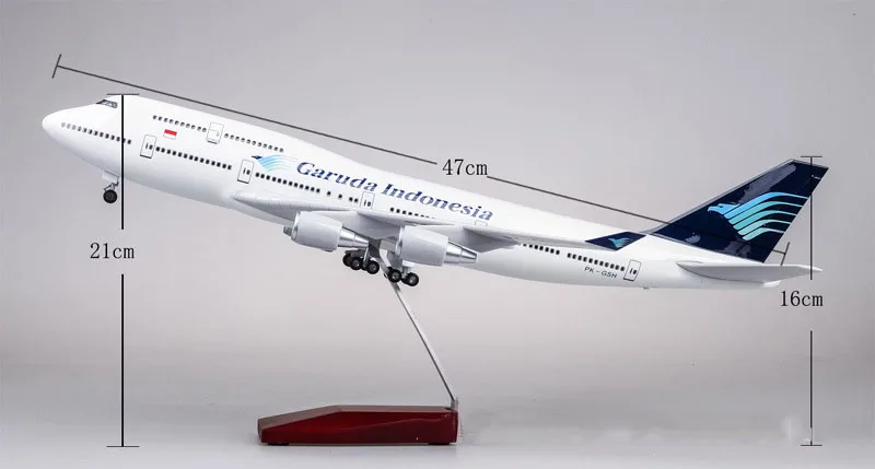 47 см 1/150 масштаб игрушечные модели самолетов Boeing B747 Garuda Indonesia модель самолета со светом и колесами Смола Пластиковый сплав самолет