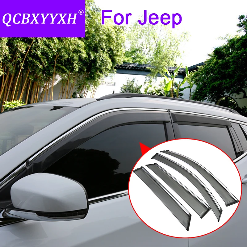 QCBXYYXH автомобильный Стайлинг 4 шт./лот оконные козырьки для Jeep Cherokee Grand Компас Renegade