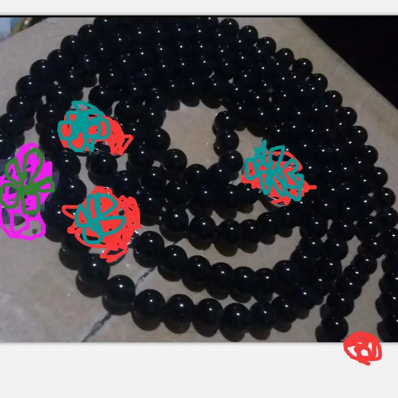 Лидер продаж длинное колье ZHAO черное ювелирное изделие 60 дюймов 8 мм | Украшения и