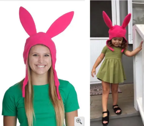 2018 семейная подходящая шапка Louise Bunny Ears Cosplay Beanie розовая для мамы девочки Забавная