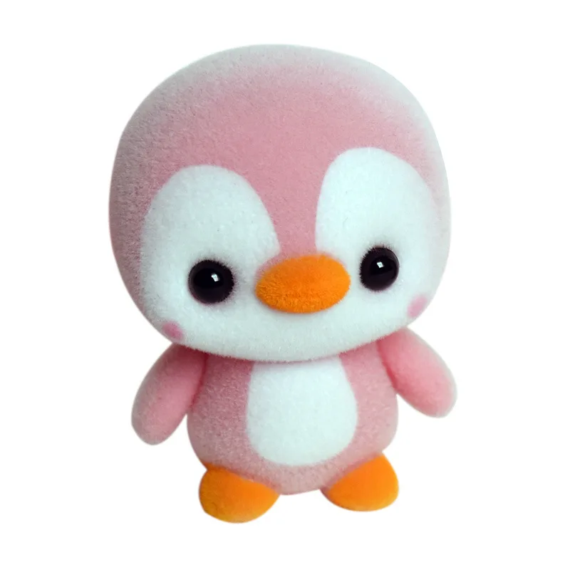 pink 5,5 см мини ПВХ стекающиеся Животные украшения Куклы Kawaii пингвин куклы игрушки для девочек изысканные стекающиеся куклы игрушки Рождественский подарок - Цвет: pink