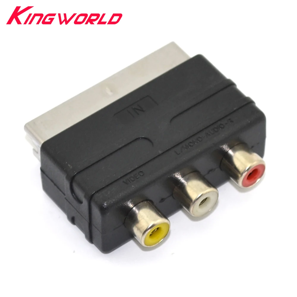 Штепсельная Вилка Scart 10 шт. штекер 3RCA Phono Female AV TV аудио видео адаптер вход для PS4 WII