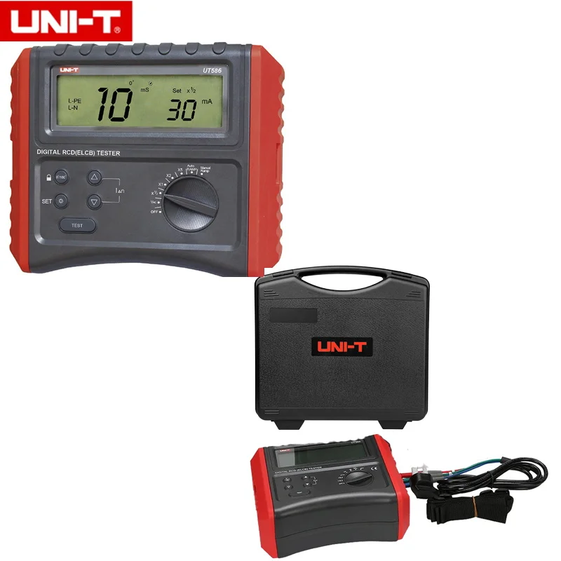 UNI-T UT585/UT586 цифровой УЗО(ELCB) тестеры; AC DC Напряжение частота 60 в-400 в 50-60 Гц Авто/ручное Обнаружение рампы/ЖК-подсветка