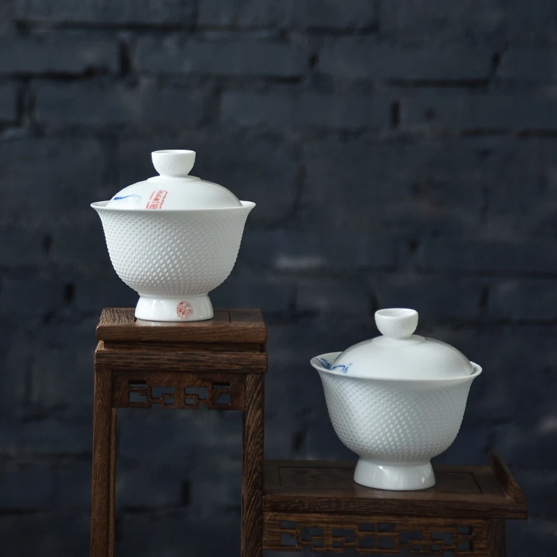 TANGPIN керамический чайник, чайник, ручная роспись, gaiwan, чайная чашка, рыба, китайские чайные наборы кунг-фу, 150 мл