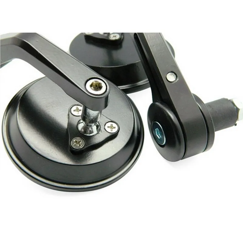

EE support Motorcycle Accessories Aluminum Alloy Motor Side Mirrors 22mm ~ 25mm Handlebar End Motocycle Mirror Black XY01