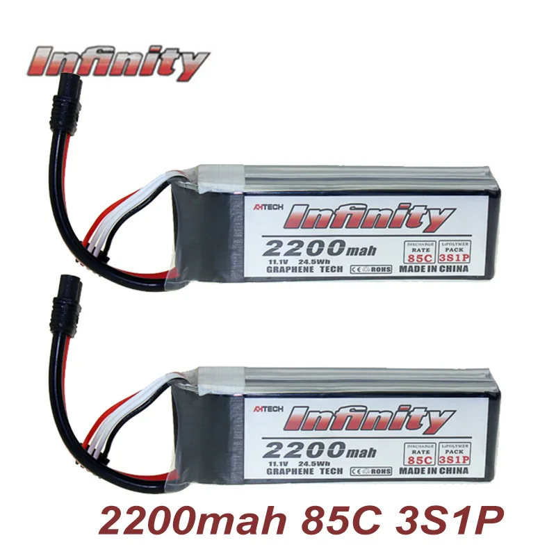 Аккумулятор Infinity 3S LiPo 2200mah 85C с разъемом SY60/XT60 Graphene Tech для радиоуправляемого квадрокоптера Дрон с перезаряжаемым аккумулятором