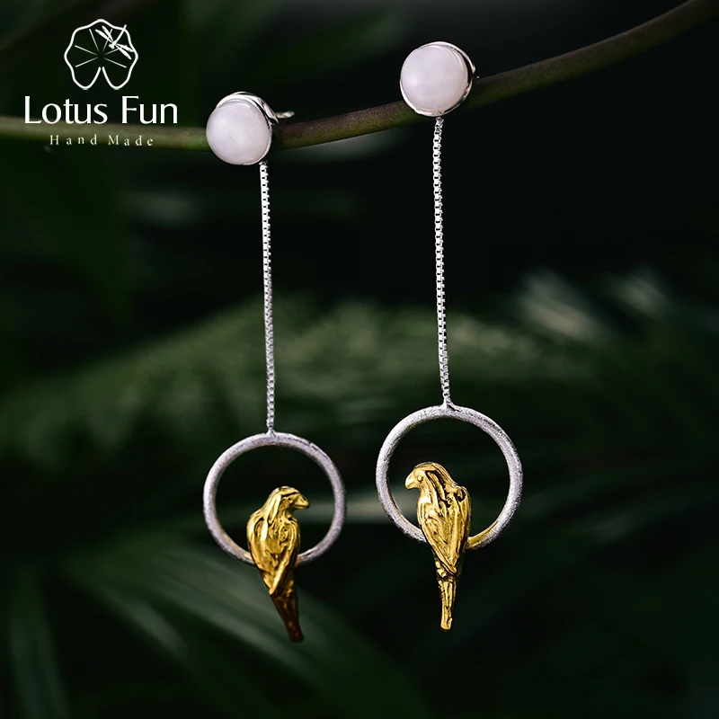 Lotus Fun Реальные Стерлингового Серебра 925 Природных Творческий Ручной Изящных