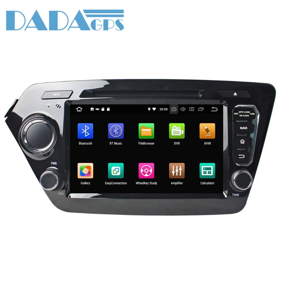 Автомагнитола с DVD плеером Android 8 0 7 1 GPS навигация для Kia K2 RIO 2010 2011 2012 2013 2014 2015 2016