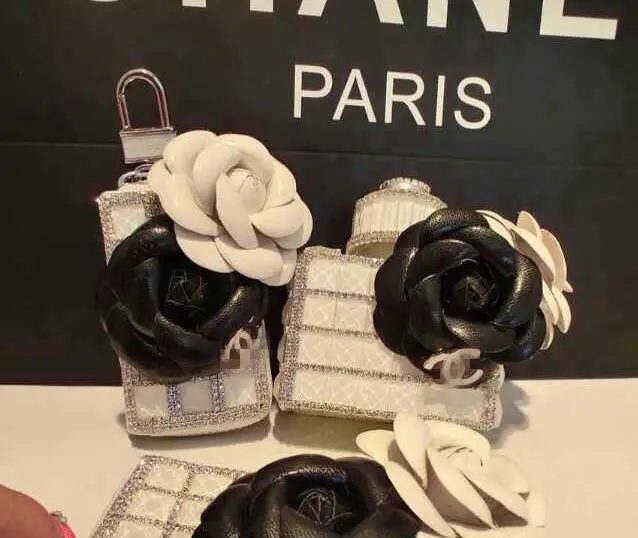 5 шт. в партии чехол для сотового телефона DIY искусственная кожа Камелия цветок