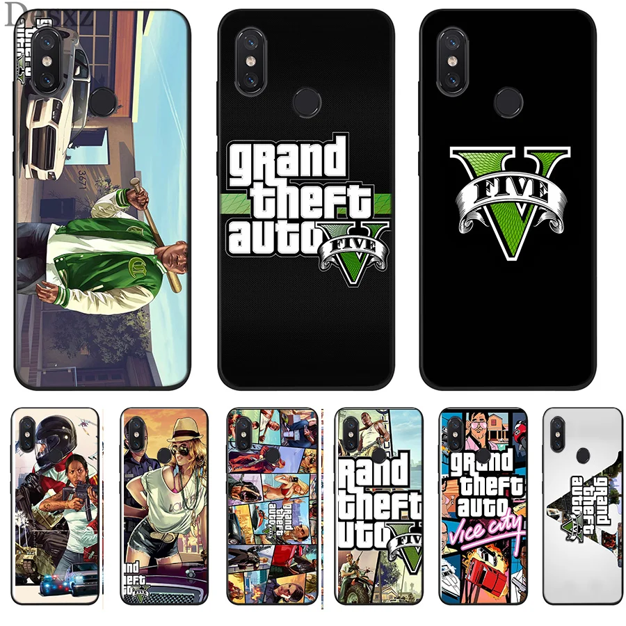 Rockstar Gta 5 Grand Theft чехол для телефона Xiaomi Mi 6 8 Lite A1 A2 5X 6X F1 чехлы|Чехлы-накладки| |