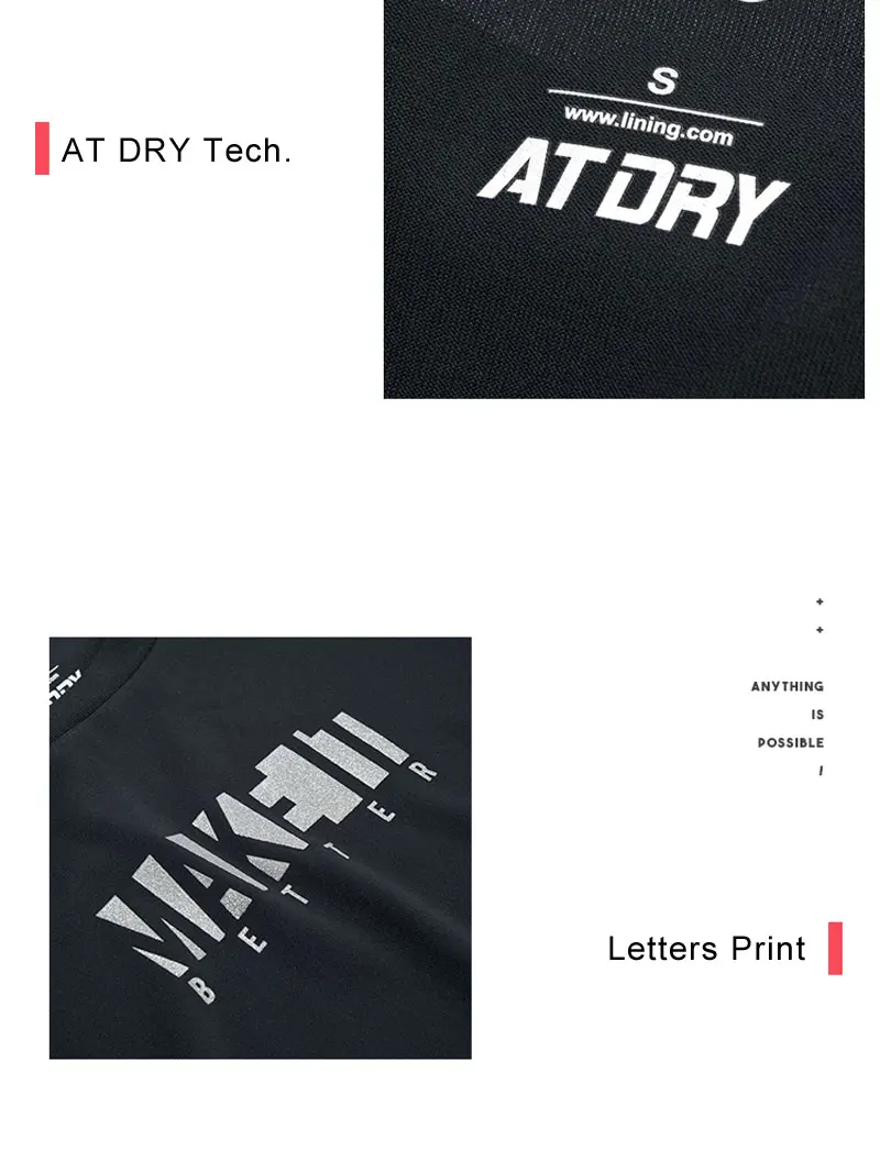 Li-Ning женский тренировочный топ с коротким рукавом на сухой полиэфирной подкладке, дышащие спортивные футболки ATSP088 WTS1499