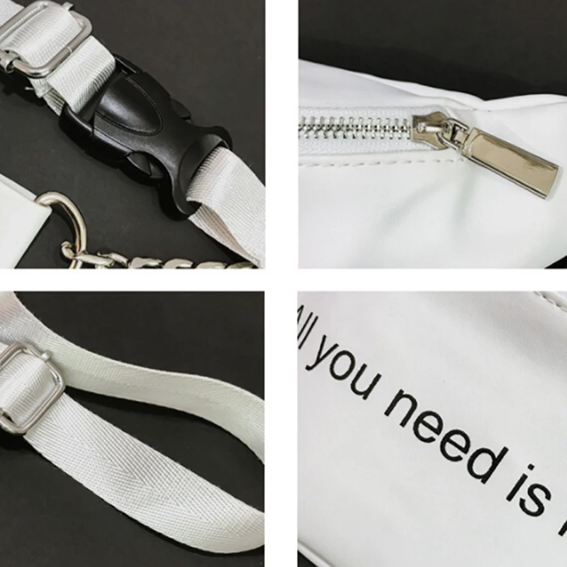 New Fanny Pack Harajuku Letters Print Packs Heuptas Hip Bag Women's Waistband Banana Bags Waist Unisex Bolso Cintura |