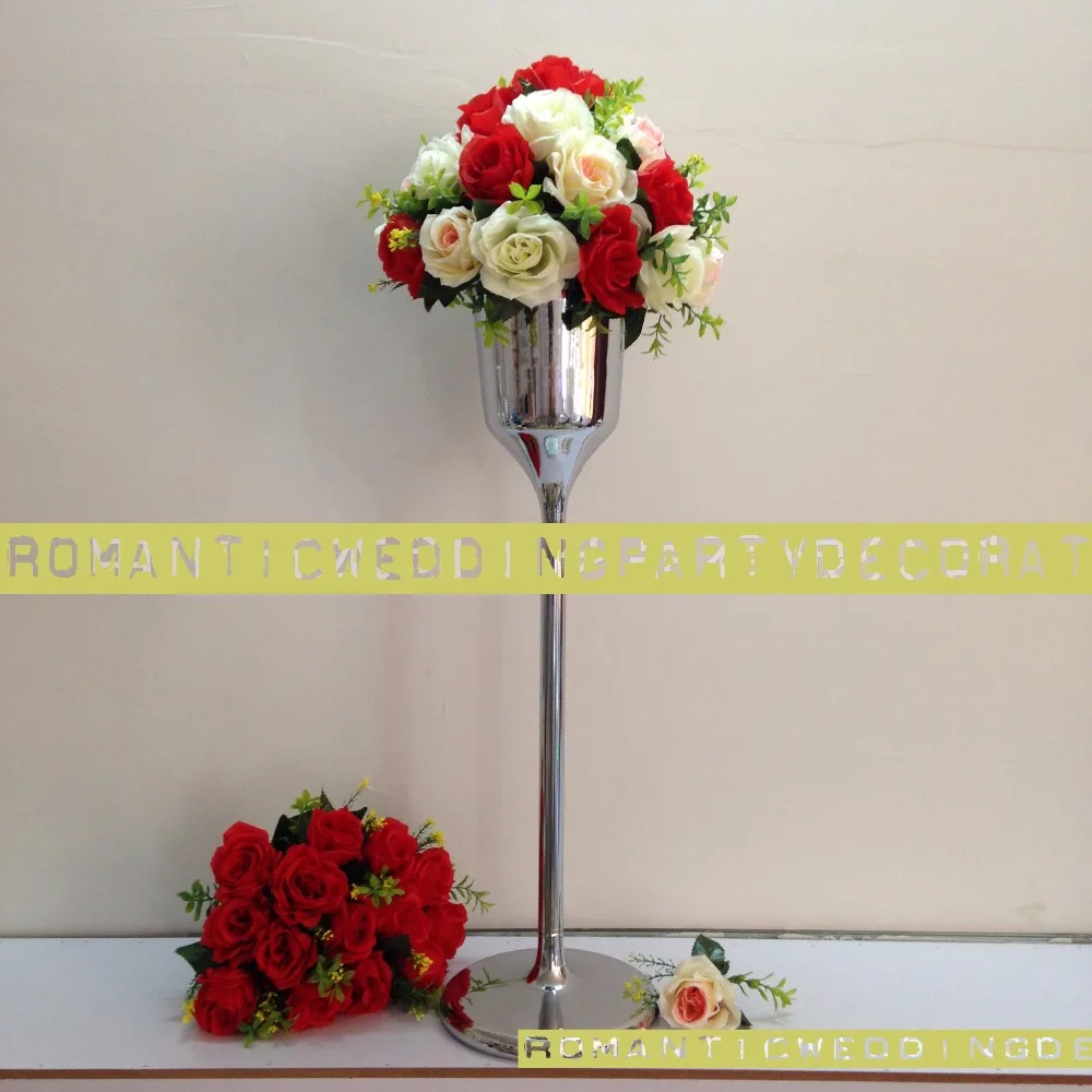 

71cm / 28" Silver Wedding Flower vase Bling Table centerpiece Sparkling Road Leads Wedding Decoration 10PCS/LOT