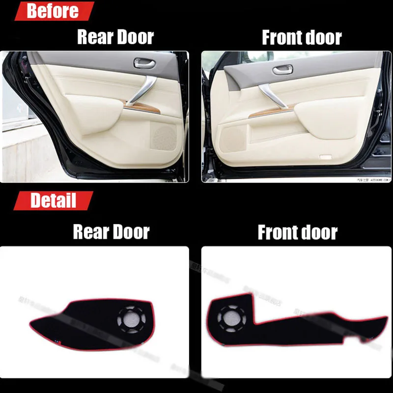 4 шт ткань защитные коврики анти удар декоративные колодки для Nissan Teana 2008 2012|door