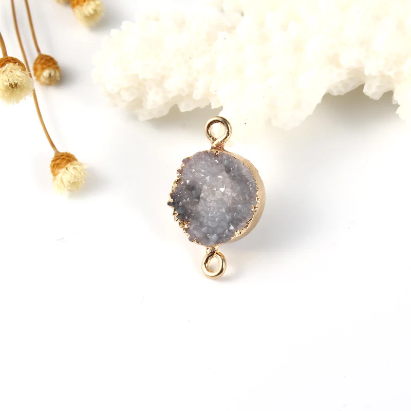 Круглые геометрические серьги капельки из смолы 1 шт. коннектор для изготовления