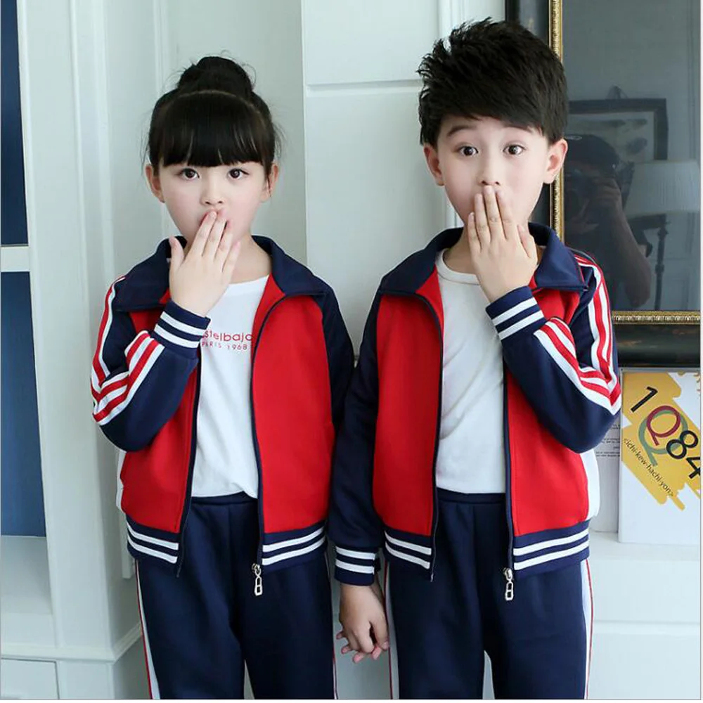 Kids Autumn School Uniforms Clothes Boy's Sports Clothing Girls Teenagers Outfits Baby Jackets Pants Tracksuit |